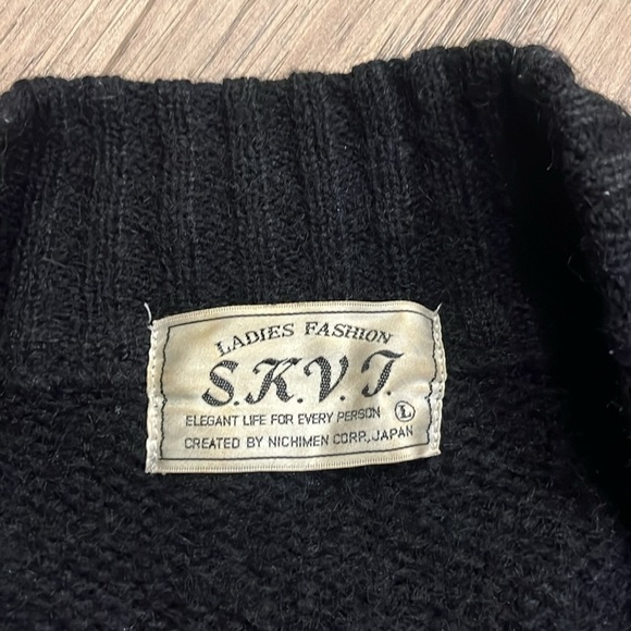 NICHIMEN made in Japan vintage wool blend cardigan with pockets, size large - Picture 2 of 5